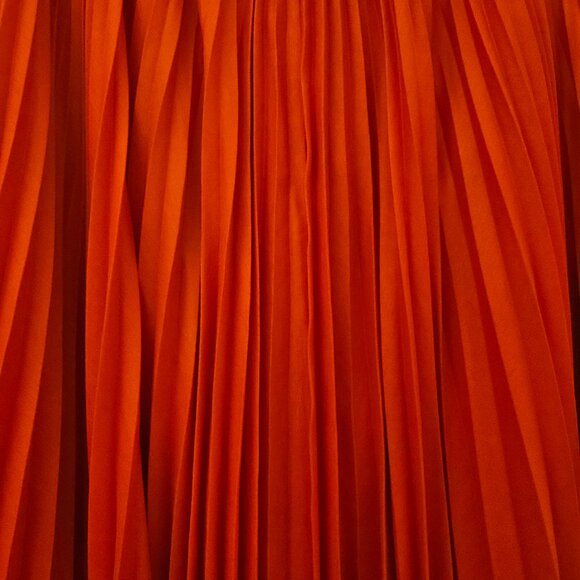 Pleated burnt orange skirt - Picture 3 of 3